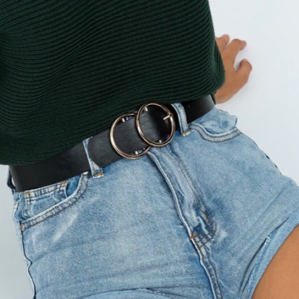 Golden Girl Double Ring Buckle Belt NWOT